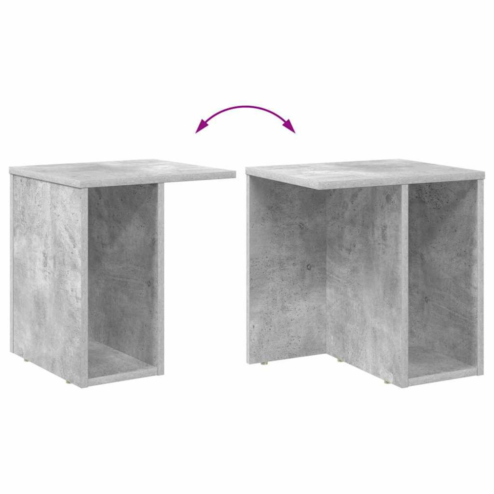 Produktbild för Sidobord Betonggrå 37 x 32 x 40 cm Konstruerat trä