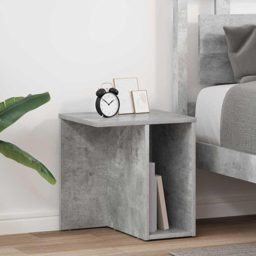 vidaXL Sidobord 2 pcs Betonggrå 37 x 32 x 40 cm Konstruerat trä