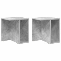 Produktbild för Sidobord 2 pcs Betonggrå 37 x 32 x 40 cm Konstruerat trä