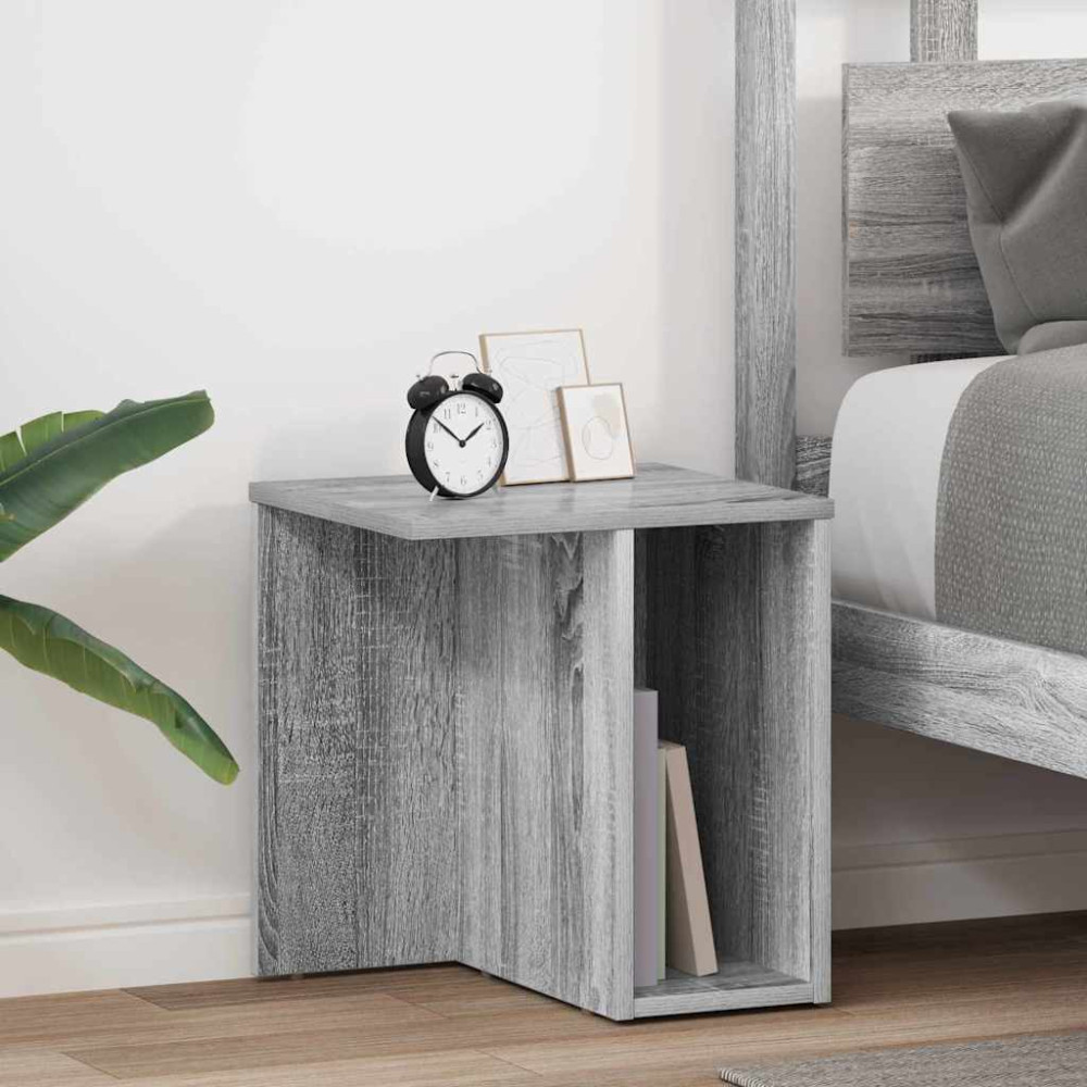 Produktbild för Sidobord 2 pcs Grå Sonoma 37 x 32 x 40 cm Konstruerat trä
