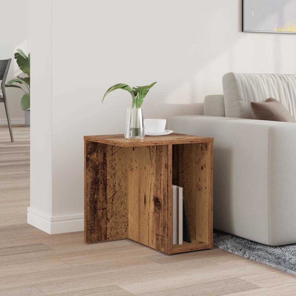 Produktbild för Sidobord Gammalt trä 37 x 32 x 40 cm Konstruerat trä