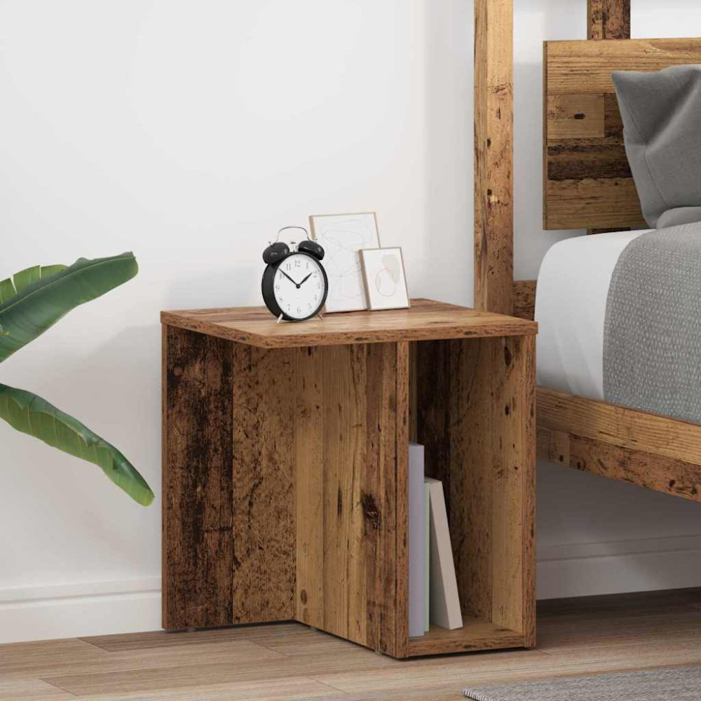Produktbild för Sidobord 2 pcs Gammalt trä 37 x 32 x 40 cm Konstruerat trä