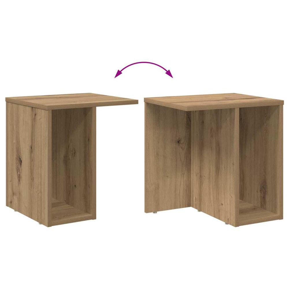 Produktbild för Sidobord 2 pcs Artisan Ek 37 x 32 x 40 cm Konstruerat trä