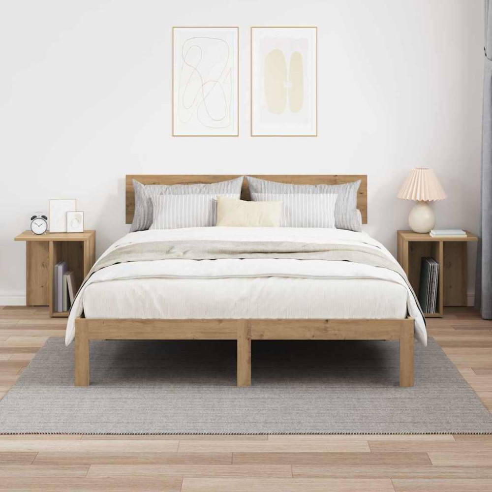 Produktbild för Sidobord 2 pcs Artisan Ek 37 x 32 x 40 cm Konstruerat trä