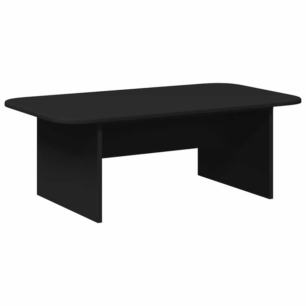 Produktbild för Kaffeebord Svart 93 x 53 x 33 cm Konstruerat trä