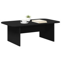 Produktbild för Kaffeebord Svart 93 x 53 x 33 cm Konstruerat trä