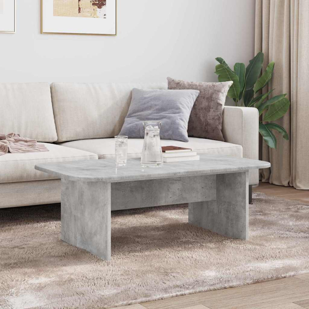 Produktbild för Kaffeebord Betonggrå 93 x 53 x 33 cm Konstruerat trä