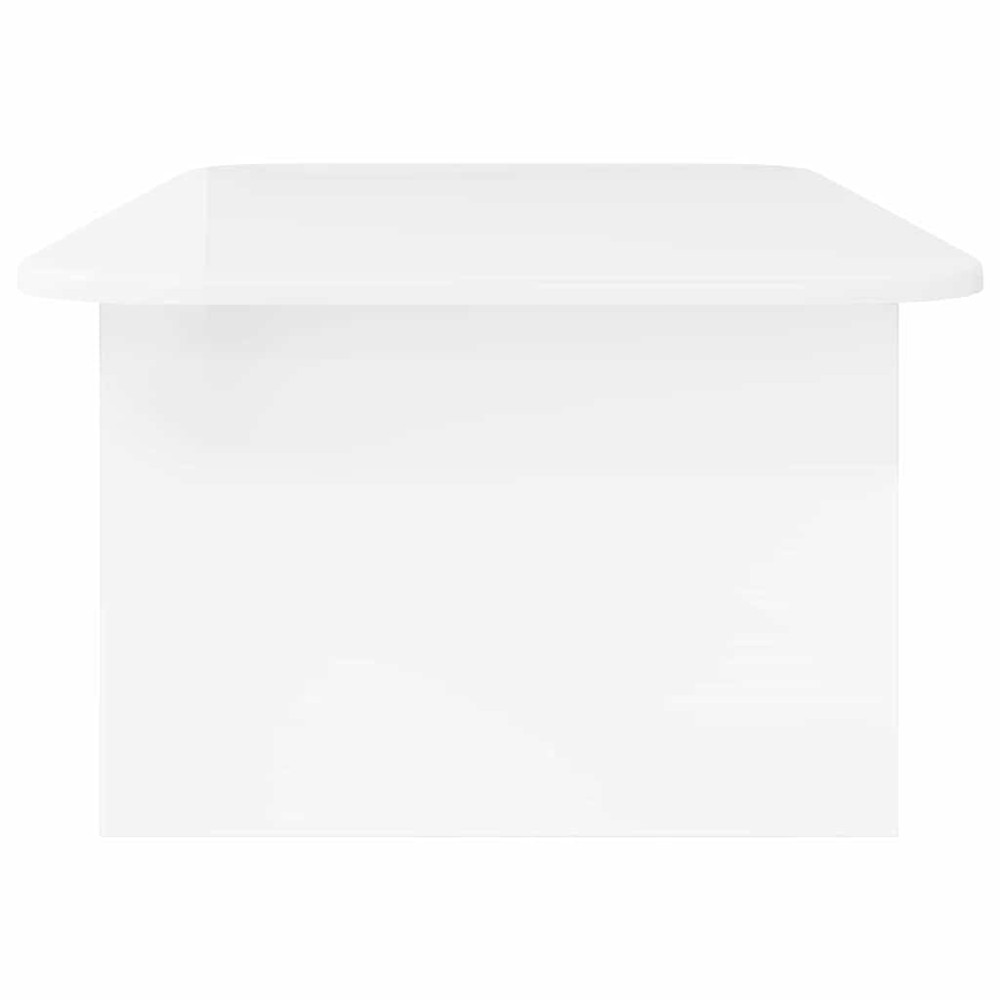 Produktbild för Kaffeebord Högblanka vita 93 x 53 x 33 cm Konstruerat trä