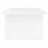 Produktbild för Kaffeebord Högblanka vita 93 x 53 x 33 cm Konstruerat trä
