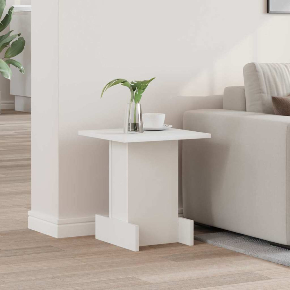 Produktbild för Sidobord Vit 35,5 x 35 x 40 cm Konstruerat trä
