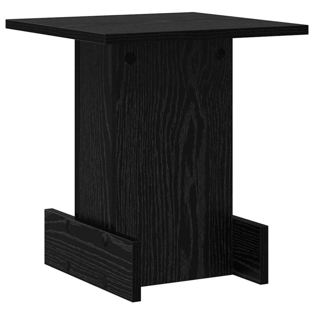 Produktbild för Sidobord Svart Ek 35,5 x 35 x 40 cm Konstruerat trä