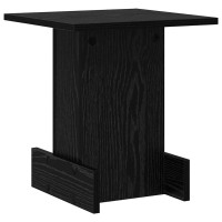 Produktbild för Sidobord Svart Ek 35,5 x 35 x 40 cm Konstruerat trä
