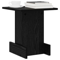 Produktbild för Sidobord Svart Ek 35,5 x 35 x 40 cm Konstruerat trä