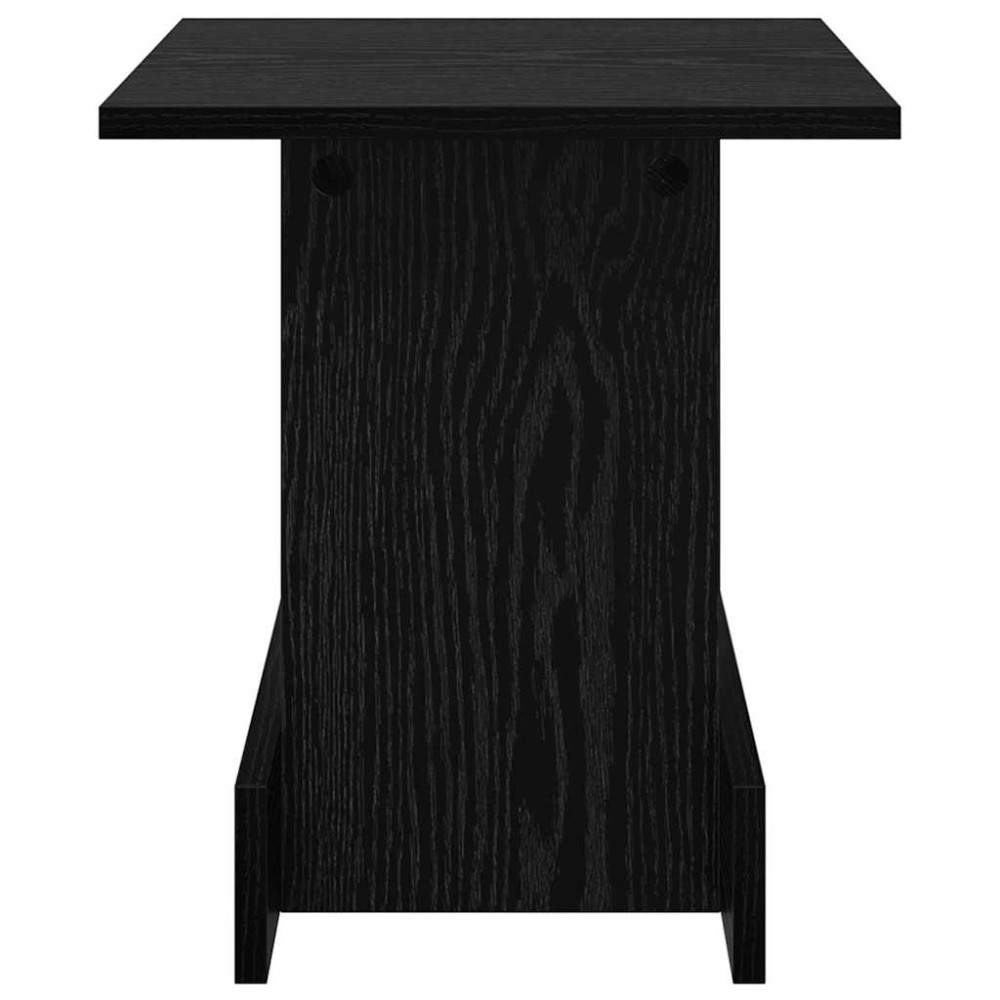 Produktbild för Sidobord Svart Ek 35,5 x 35 x 40 cm Konstruerat trä