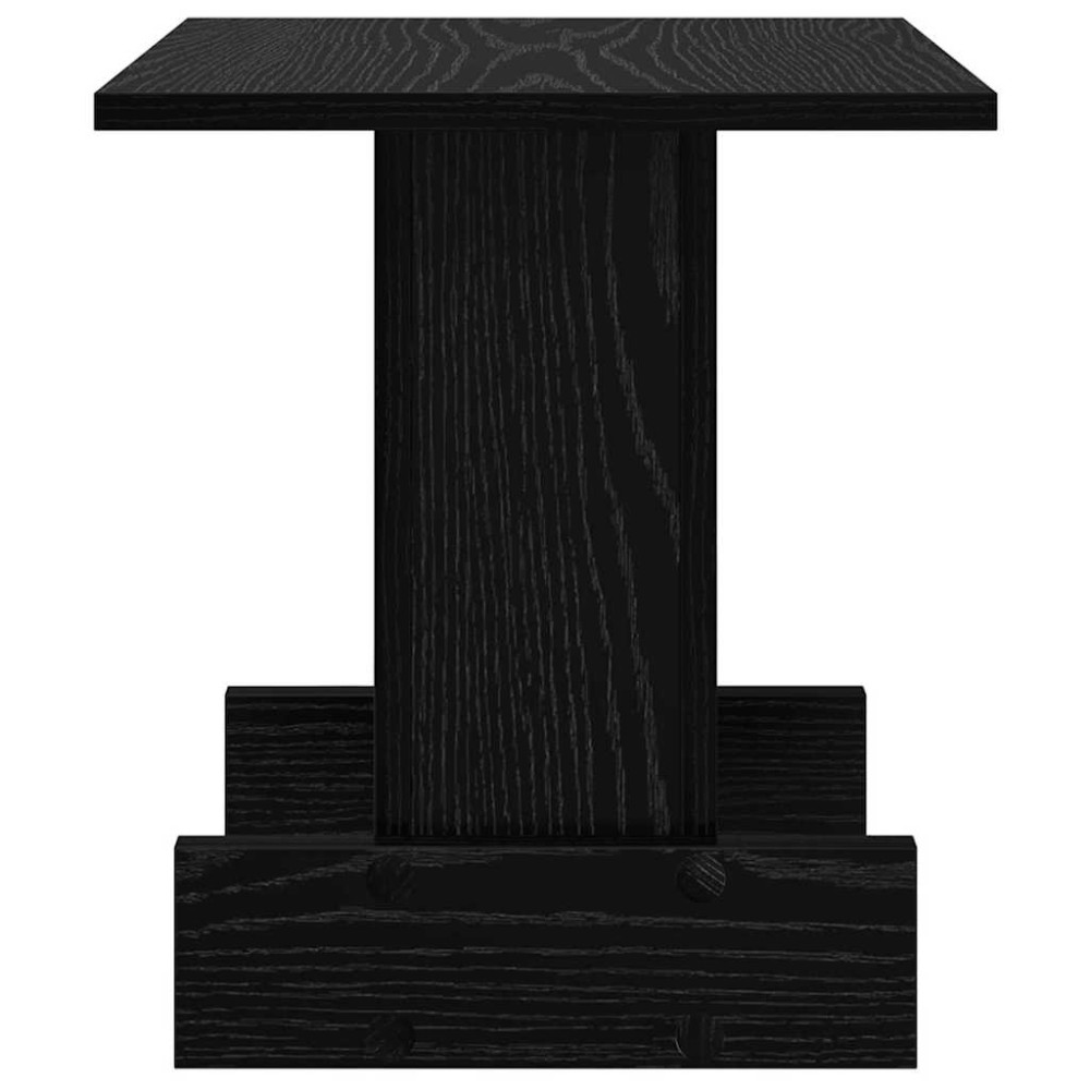Produktbild för Sidobord Svart Ek 35,5 x 35 x 40 cm Konstruerat trä