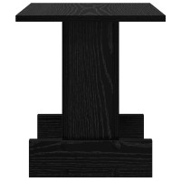 Produktbild för Sidobord Svart Ek 35,5 x 35 x 40 cm Konstruerat trä