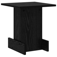 Produktbild för Sidobord Svart Ek 35,5 x 35 x 40 cm Konstruerat trä