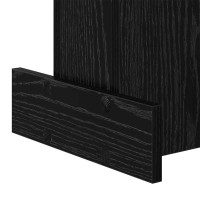 Produktbild för Sidobord Svart Ek 35,5 x 35 x 40 cm Konstruerat trä