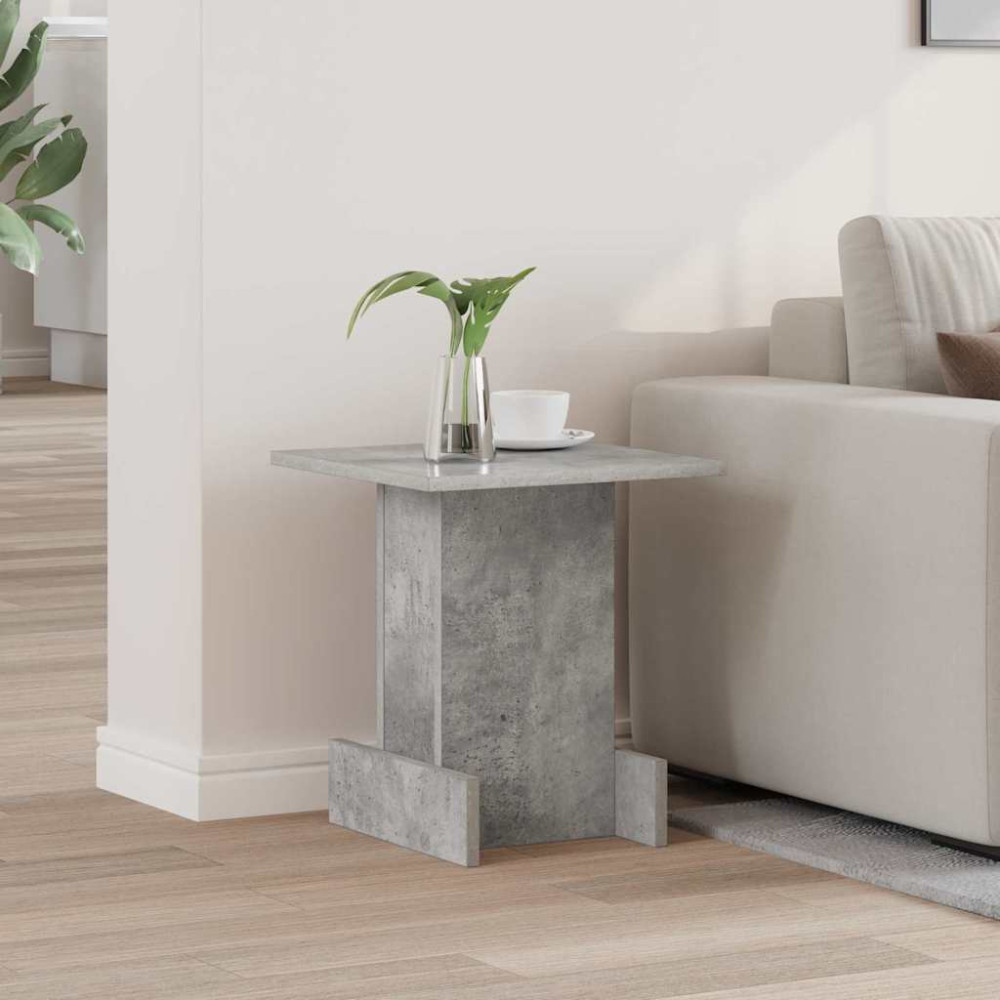 Produktbild för Sidobord Betonggrå 35,5 x 35 x 40 cm Konstruerat trä