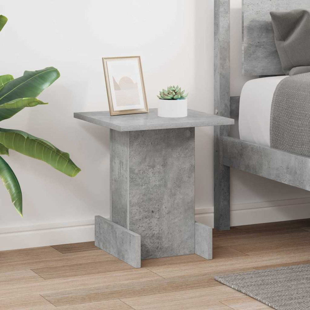 Produktbild för Sidobord Betonggrå 35,5 x 35 x 40 cm Konstruerat trä