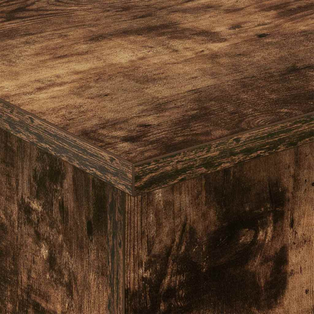 Produktbild för Sidobord Rökt ek 35,5 x 35 x 40 cm Konstruerat trä