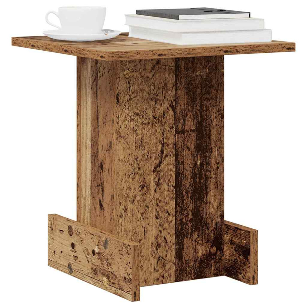 Produktbild för Sidobord Gammalt trä 35,5 x 35 x 40 cm Konstruerat trä