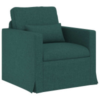 Produktbild för Soffset 2 pcs Mörkgrön 139 x 78 x 80 cm tyg