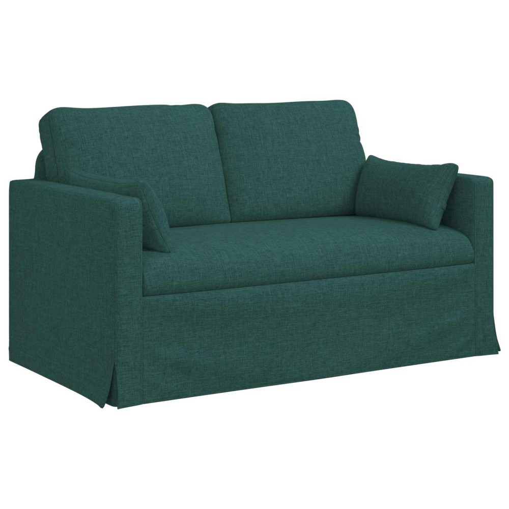 Produktbild för Soffset 2 pcs Mörkgrön 139 x 78 x 80 cm tyg