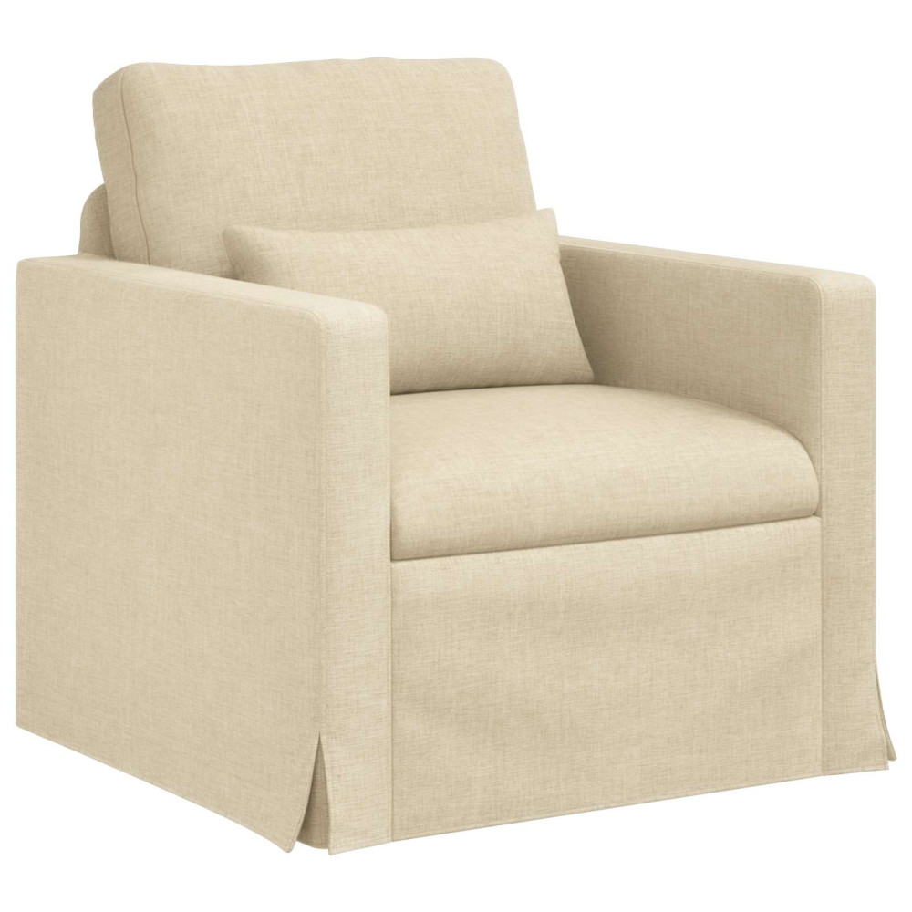Produktbild för Soffset 2 pcs Kräm 139 x 78 x 80 cm tyg