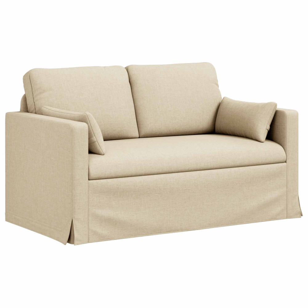 Produktbild för Soffset 2 pcs Kräm 139 x 78 x 80 cm tyg