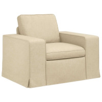 Produktbild för Soffset 2 pcs Kräm 162 x 80 x 82 cm tyg