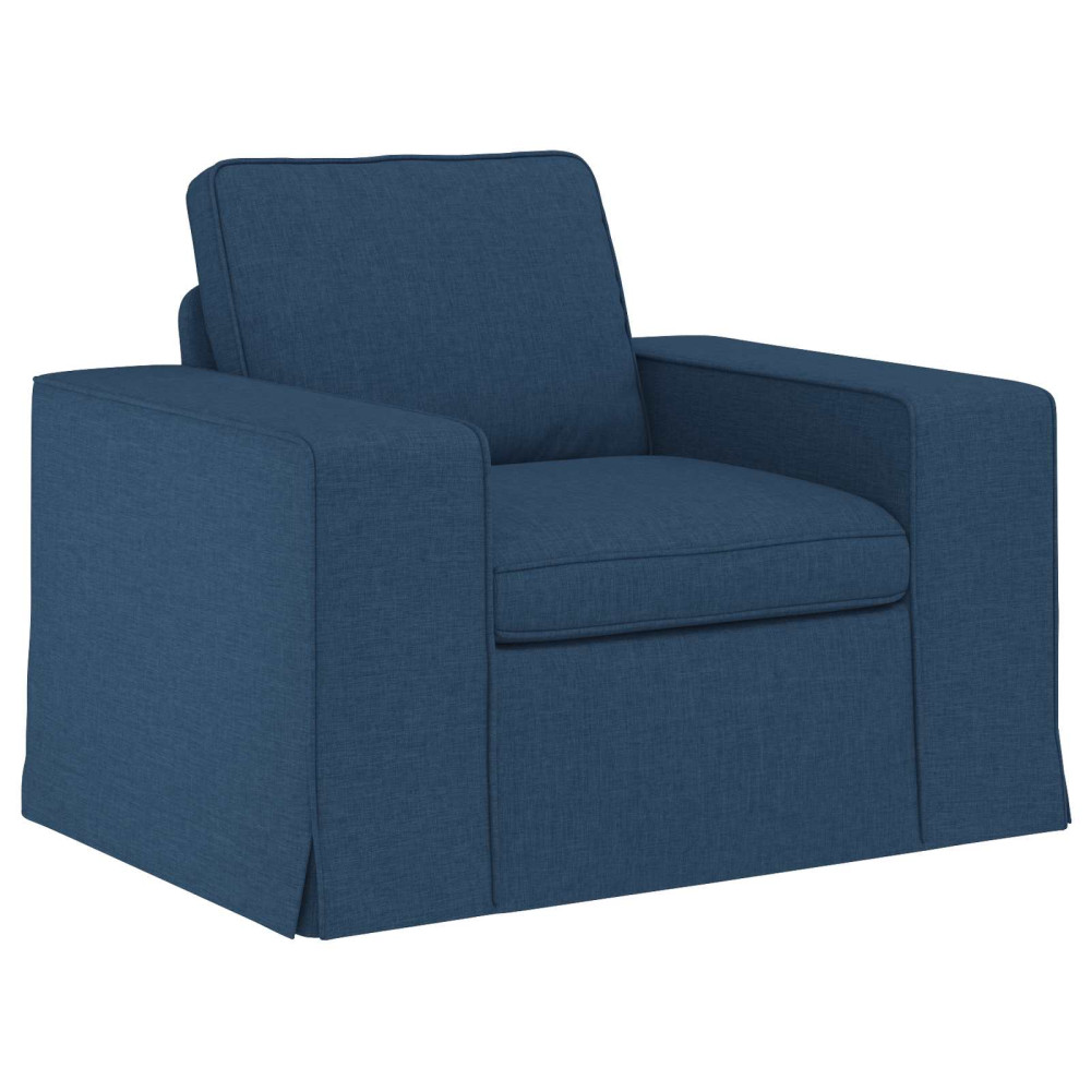Produktbild för Soffset 2 pcs Blå 162 x 80 x 82 cm tyg