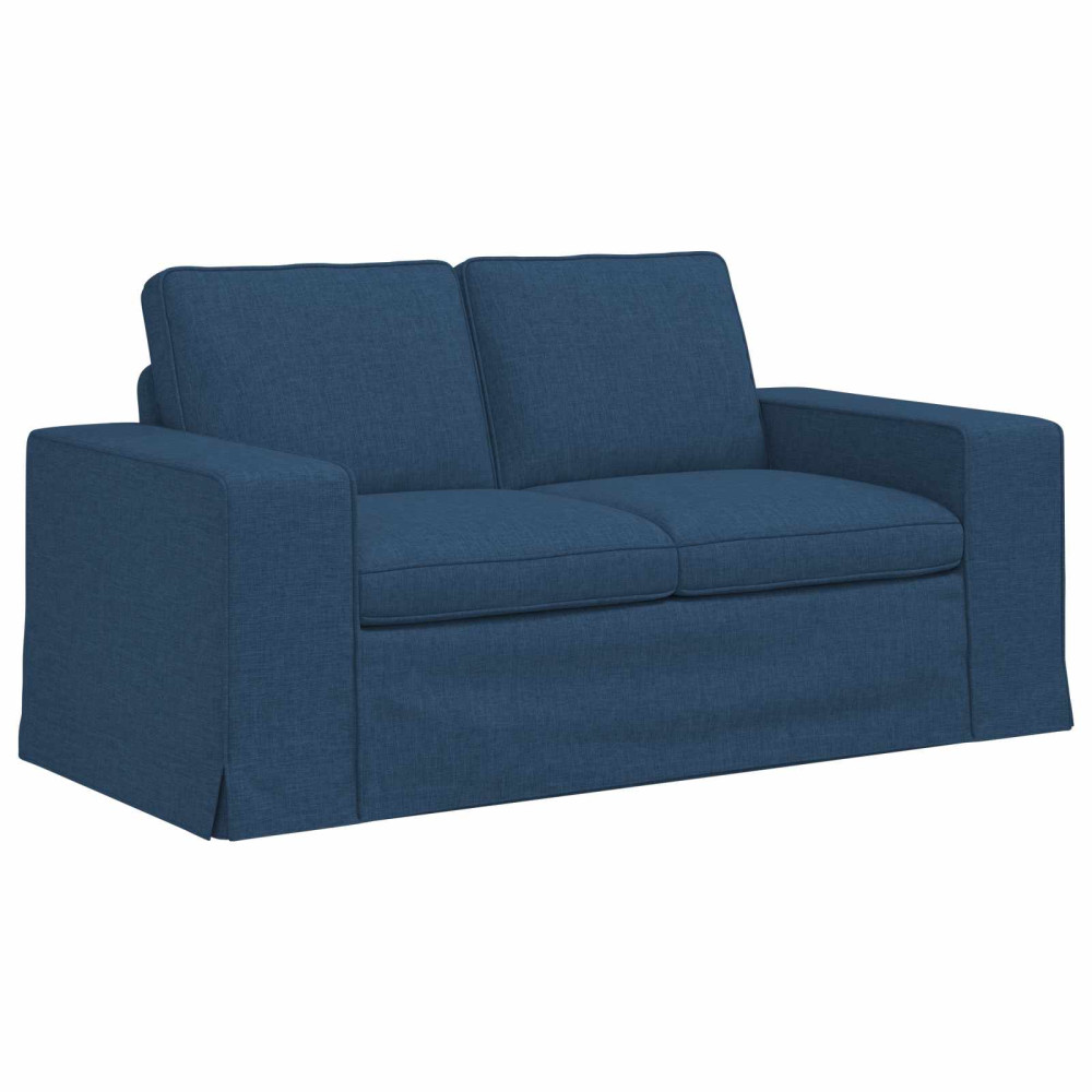 Produktbild för Soffset 2 pcs Blå 162 x 80 x 82 cm tyg