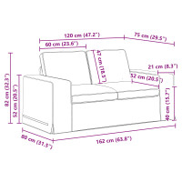 Produktbild för Soffset 2 pcs Blå 162 x 80 x 82 cm tyg