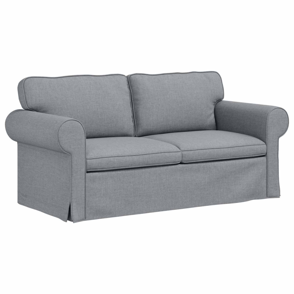 Produktbild för Soffset 2 pcs Ljusgrå 175 x 82 x 80 cm tyg