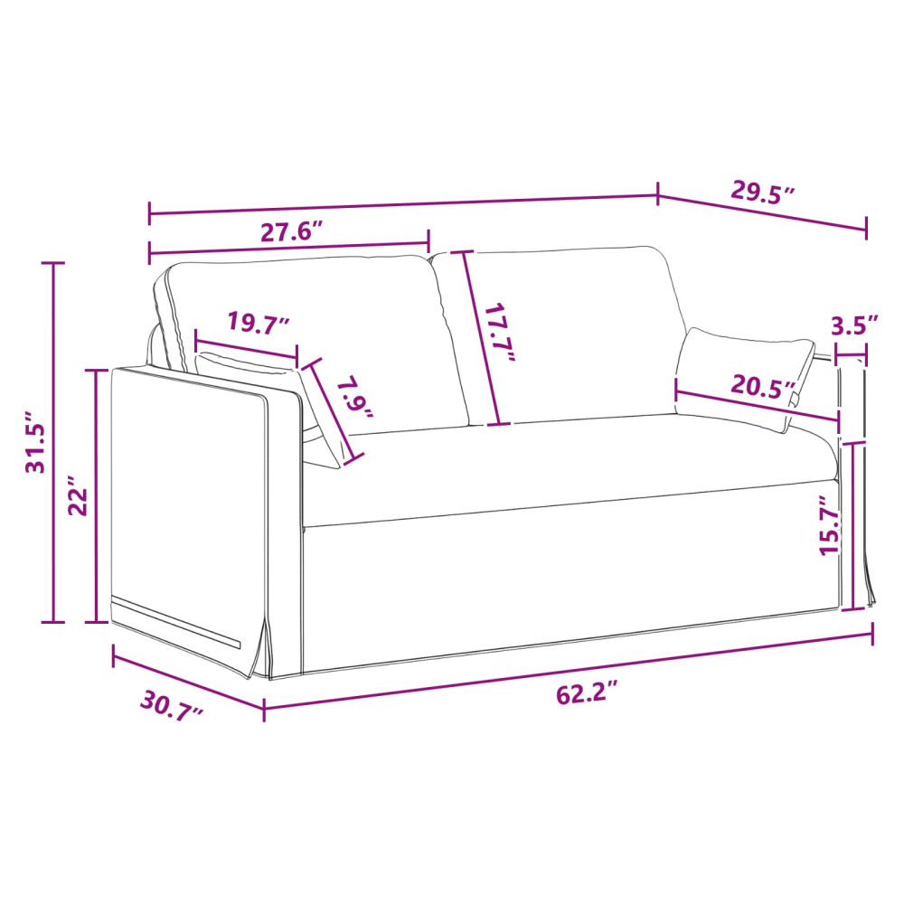 Produktbild för Soffset 2 pcs Mörkgrå 158 x 78 x 80 cm tyg