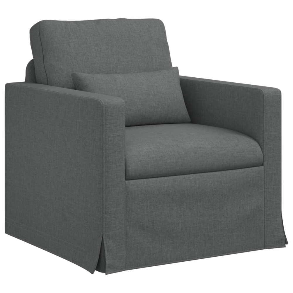 Produktbild för Soffset 2 pcs Mörkgrå 158 x 78 x 80 cm tyg