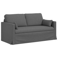 Produktbild för Soffset 2 pcs Mörkgrå 158 x 78 x 80 cm tyg