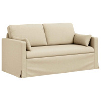 Produktbild för Soffset 2 pcs Kräm 158 x 78 x 80 cm tyg