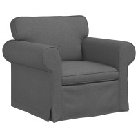 Produktbild för Soffset 2 pcs Mörkgrå 215 x 82 x 80 cm tyg