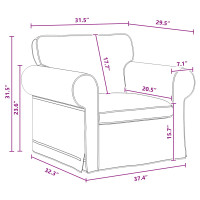 Produktbild för Soffset 2 pcs Mörkgrå 215 x 82 x 80 cm tyg