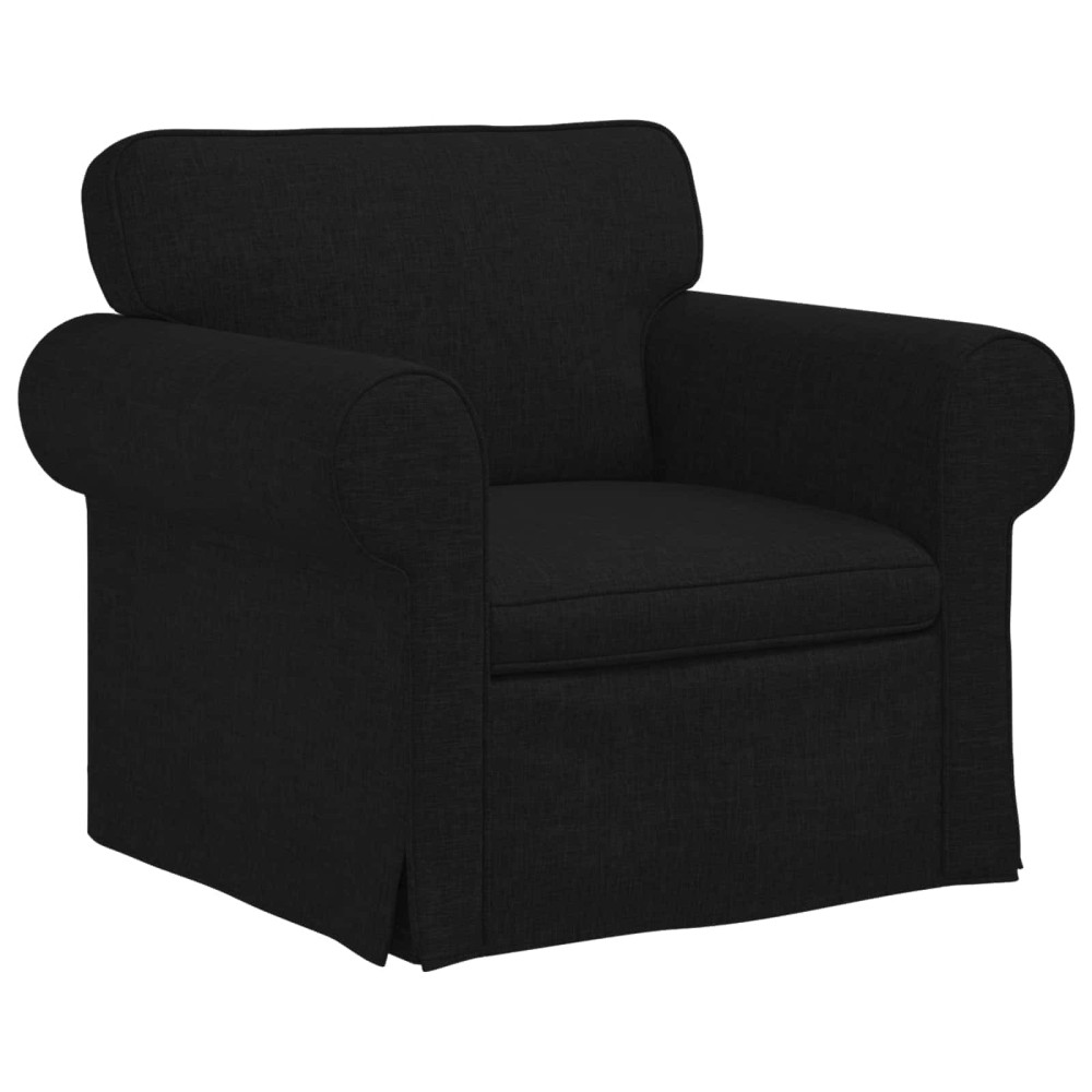 Produktbild för Soffset 2 pcs Svart 215 x 82 x 80 cm tyg