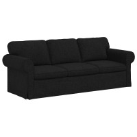Produktbild för Soffset 2 pcs Svart 215 x 82 x 80 cm tyg