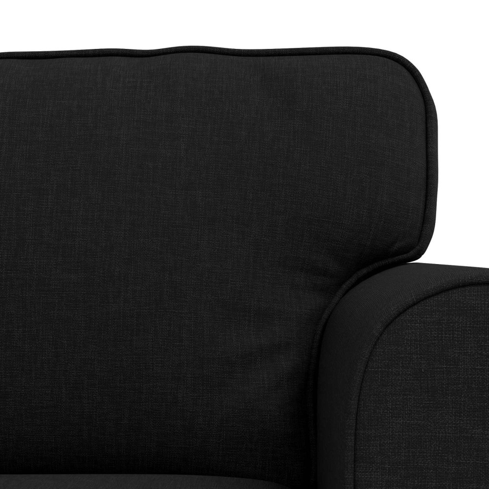 Produktbild för Soffset 2 pcs Svart 215 x 82 x 80 cm tyg