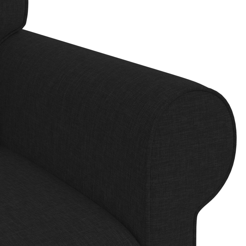 Produktbild för Soffset 2 pcs Svart 215 x 82 x 80 cm tyg