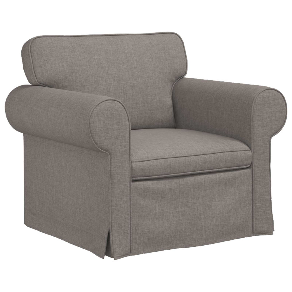Produktbild för Soffset 2 pcs Taupe 215 x 82 x 80 cm tyg
