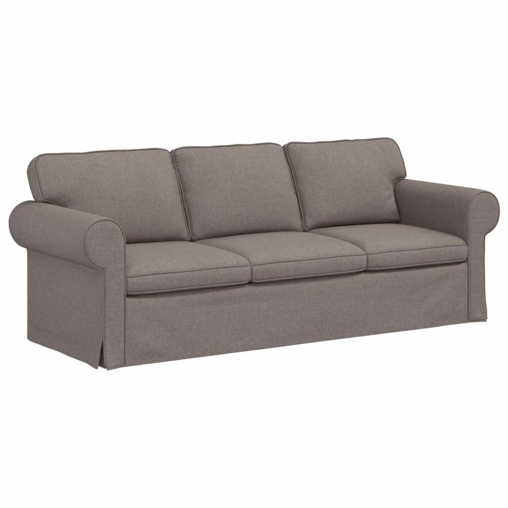 Produktbild för Soffset 2 pcs Taupe 215 x 82 x 80 cm tyg