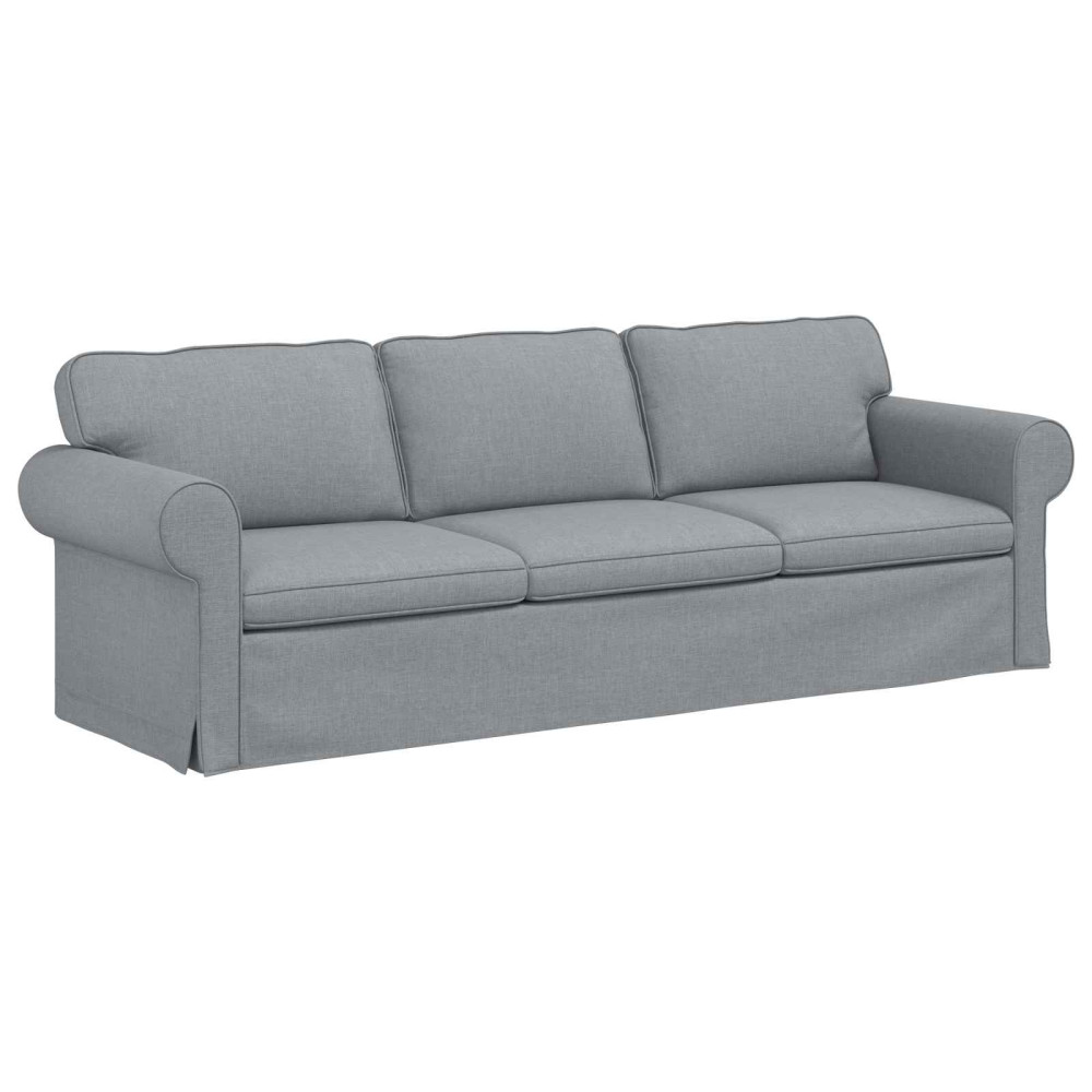 Produktbild för Soffset 2 pcs Ljusgrå 245 x 82 x 80 cm tyg