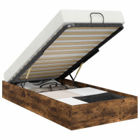 Produktbild för Ottoman Sängram Rökt Ek 75,5 x 190 cm Konstruerat trä
