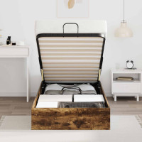 Produktbild för Ottoman Sängram Rökt Ek 75,5 x 190 cm Konstruerat trä